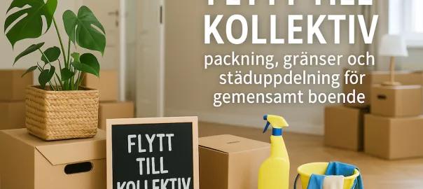 Flytt till kollektiv – packning, gränser och städuppdelning för gemensamt boende